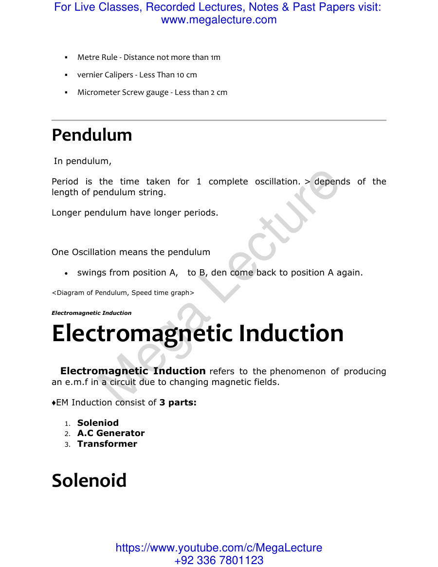 Page 2 of Physics Revision Notes