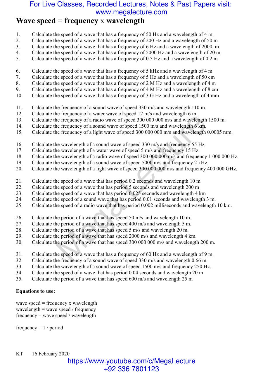 Page 1 of Wave Equation