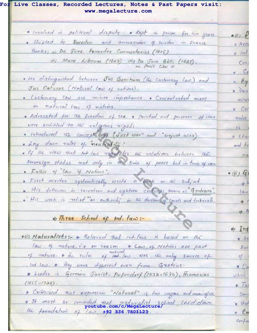 Page 2 of International Law Handwritten Notes