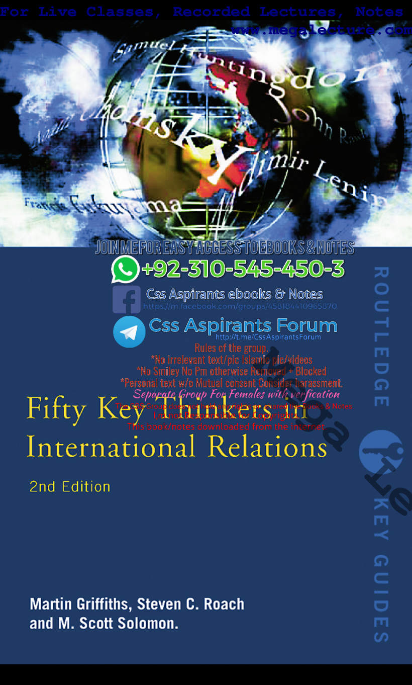 Page 1 of Fifty Key Thinkers In International Relations