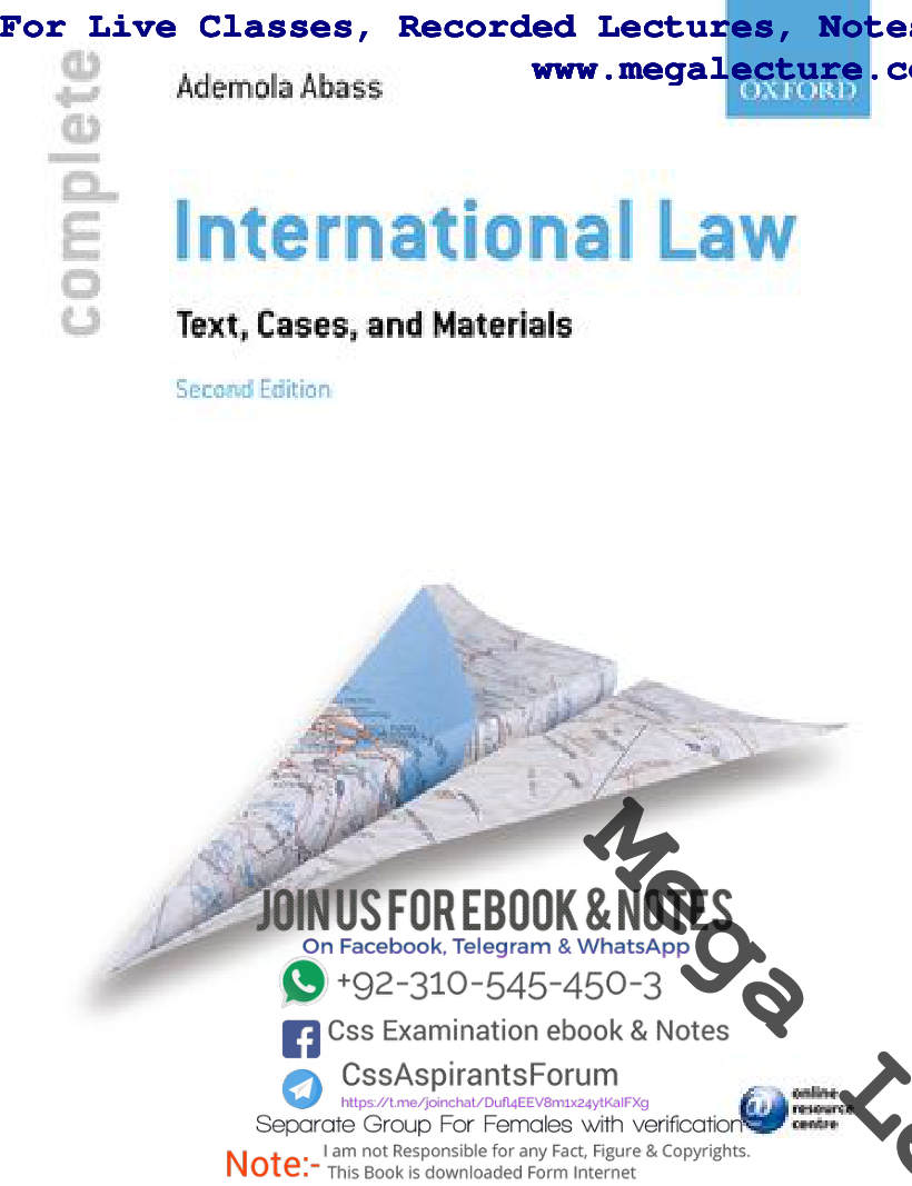 Page 1 of Ademola Abass Complete International Law Text Cases And Materials Oxford University Press 2014