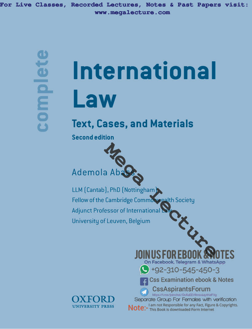 Page 2 of Ademola Abass Complete International Law Text Cases And Materials Oxford University Press 2014
