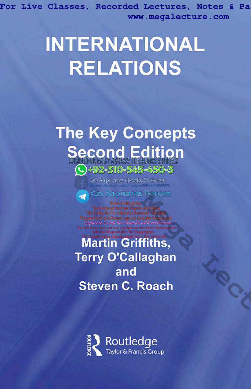 Page 1 of International Relations Key Concepts 2nd Edition By Martin Griffiths