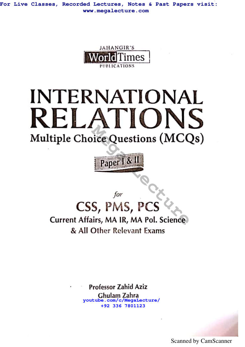 Page 2 of IR MCQs By JWT