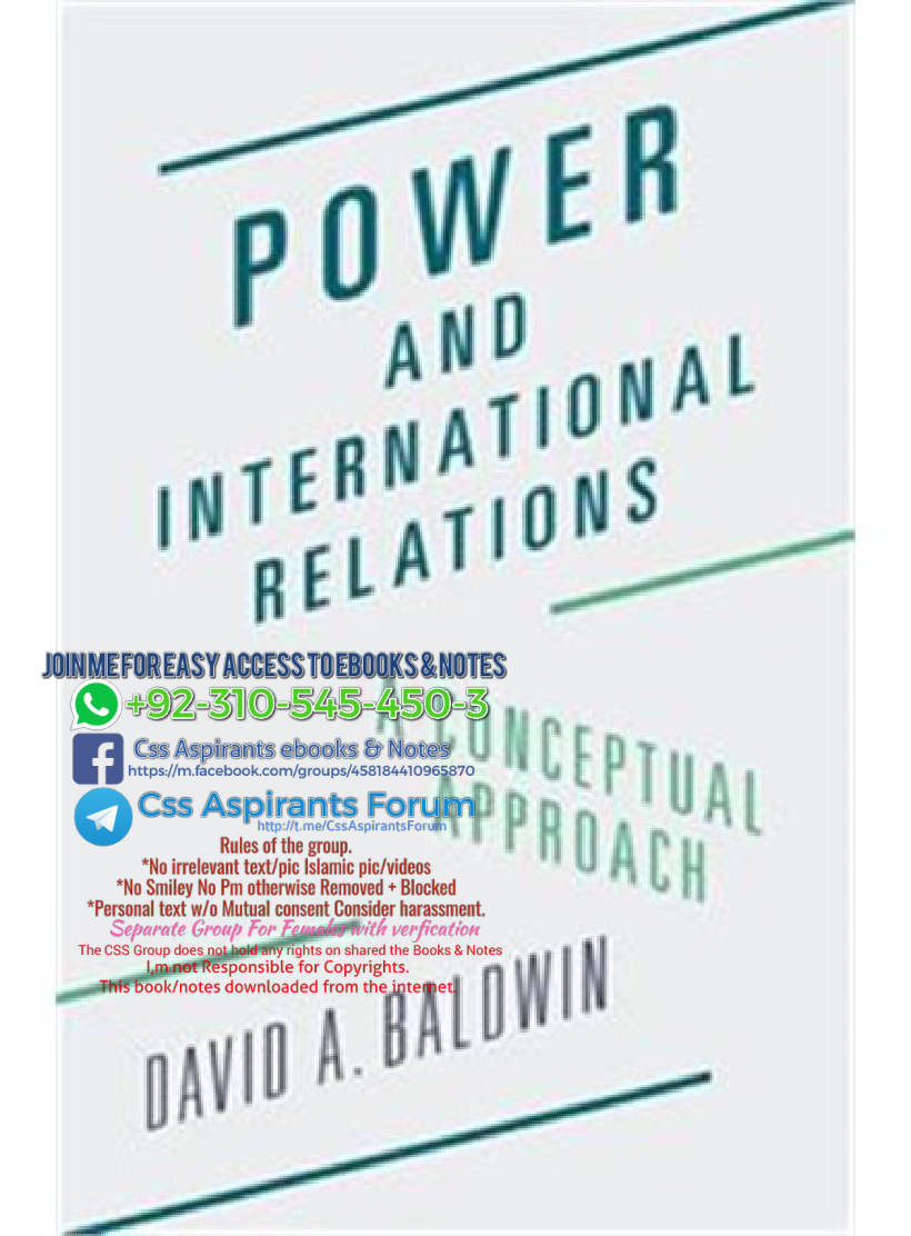 Page 1 of Power And International Relations A Conceptual Approach
