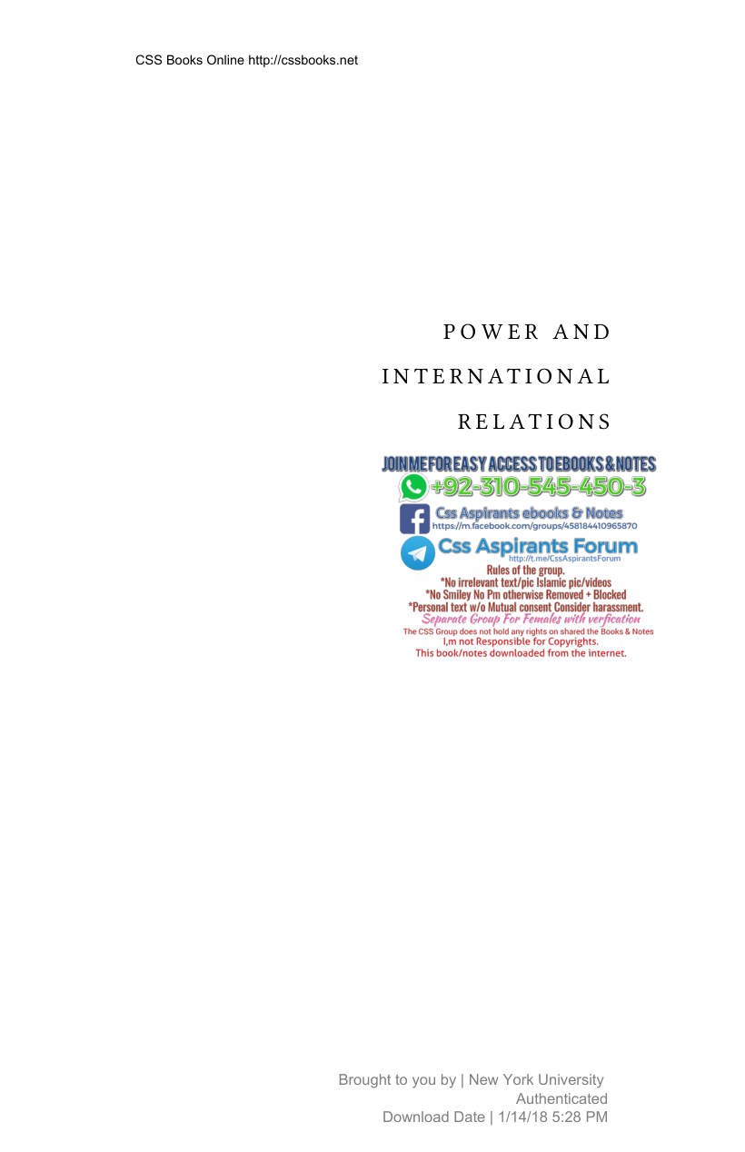 Page 2 of Power And International Relations A Conceptual Approach