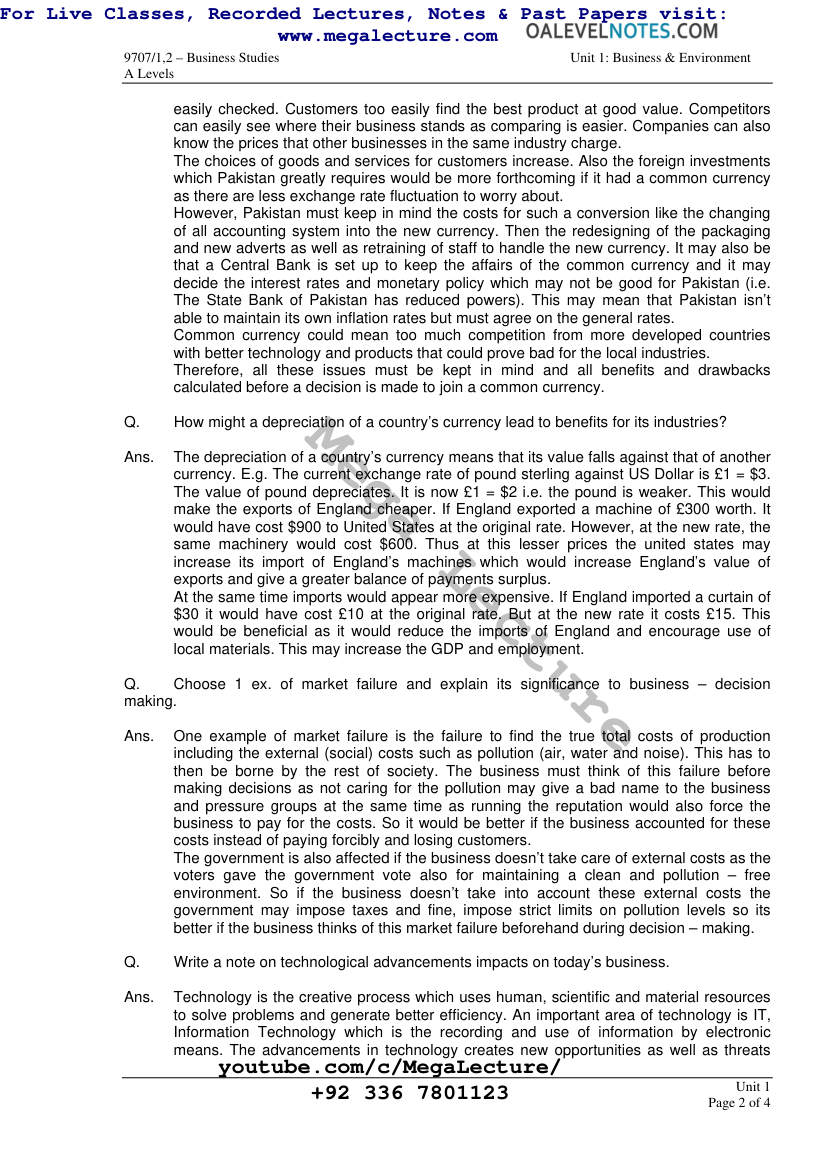 Page 2 of UNIT 1 REVISION QUESTIONS