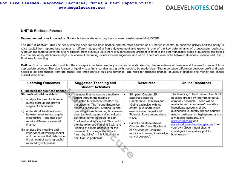 Page 1 of Unit 5