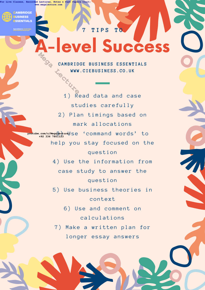 Page 1 of 7 Tips To A Level Success