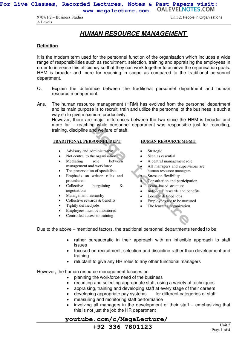 Page 1 of HRM
