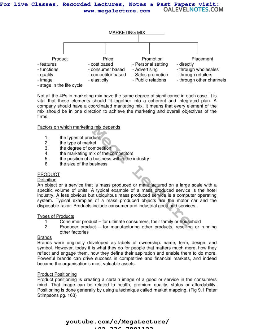 Page 2 of Marketing Mix