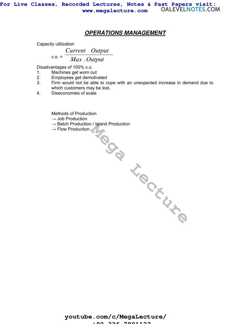 Page 1 of Operation Management 2