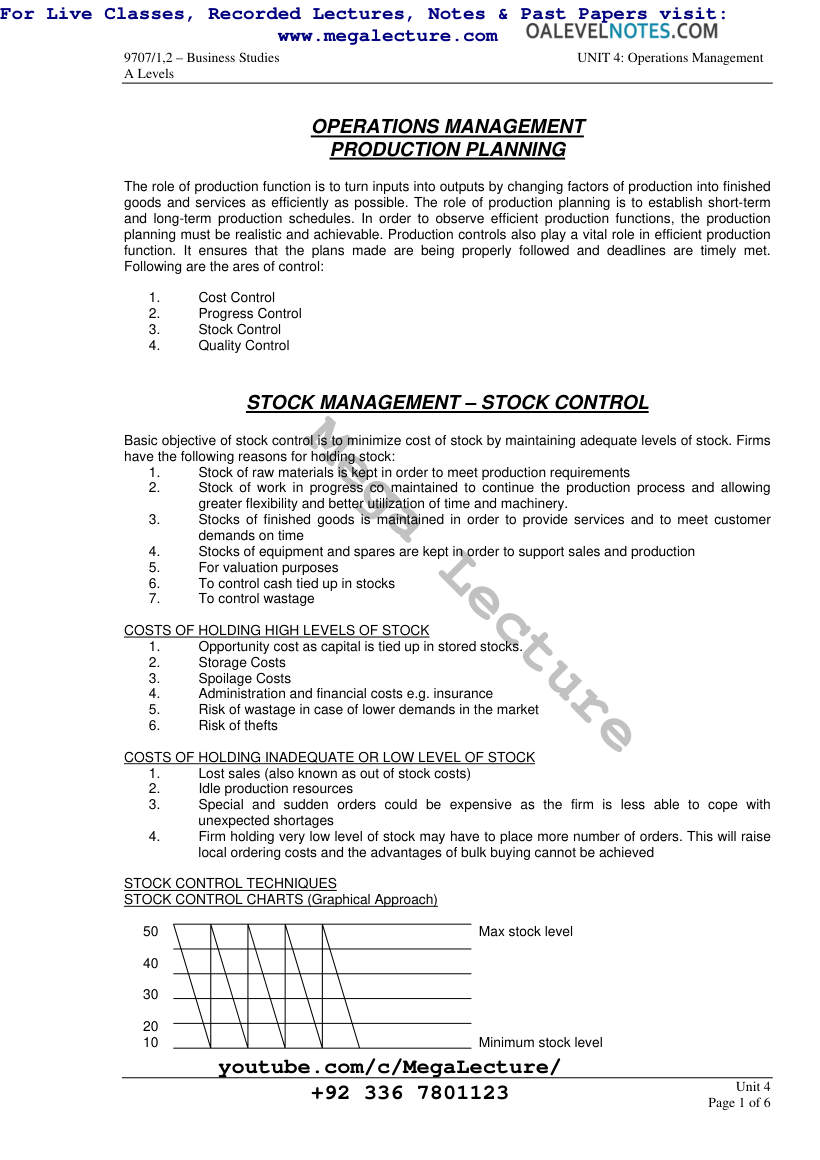 Page 1 of Operation Management 5