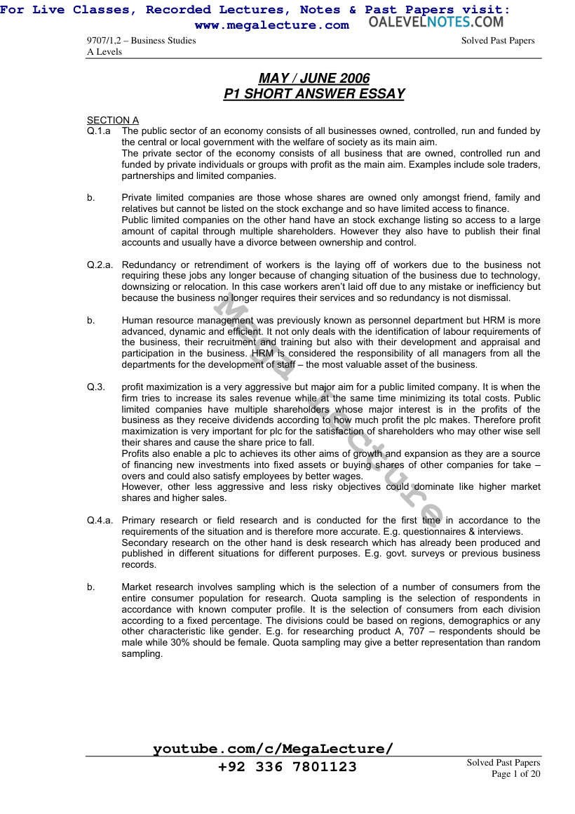 Page 1 of Solved Past Papers AS