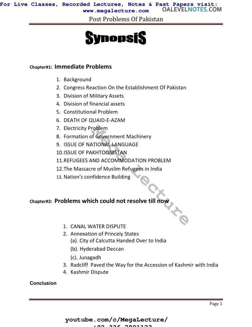 Page 1 of Initial Problems