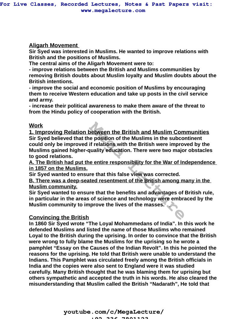 Page 2 of Key Question 4: Sir Syed Ahmed Khan