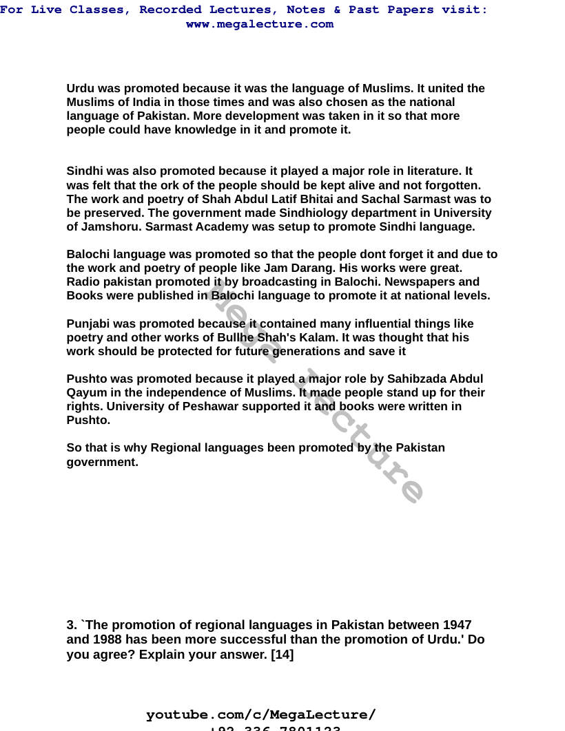 Page 2 of Key Question 5: Regional Languages