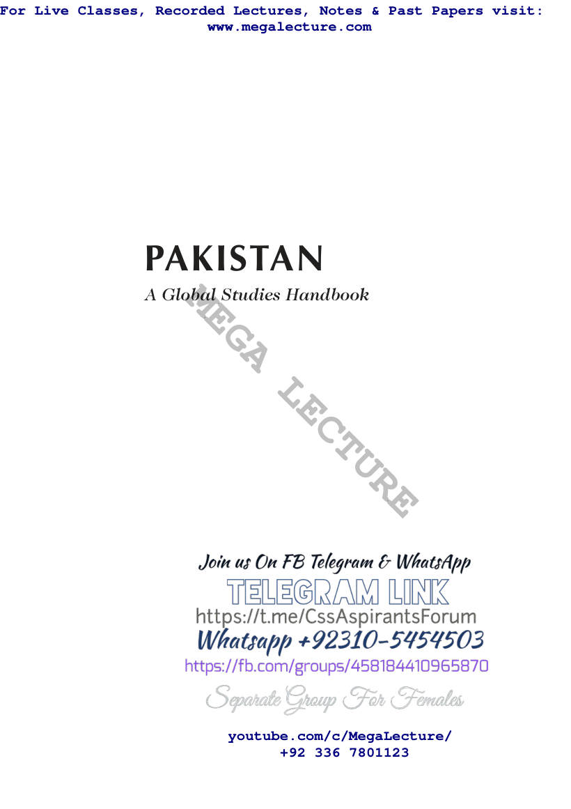 Page 1 of PAKISTAN AGlobalStudiesHandbook