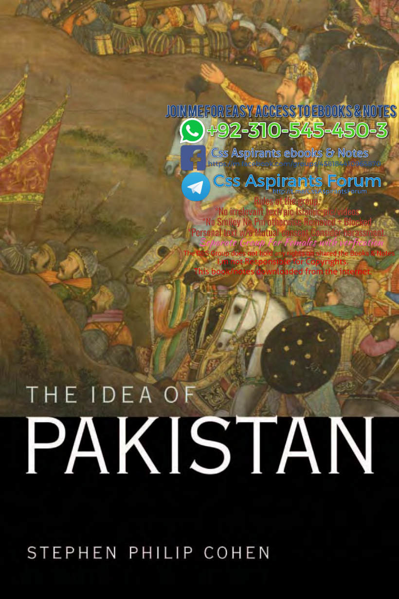 Page 1 of The Idea Of Pakistan By Stephen Philip Cohen