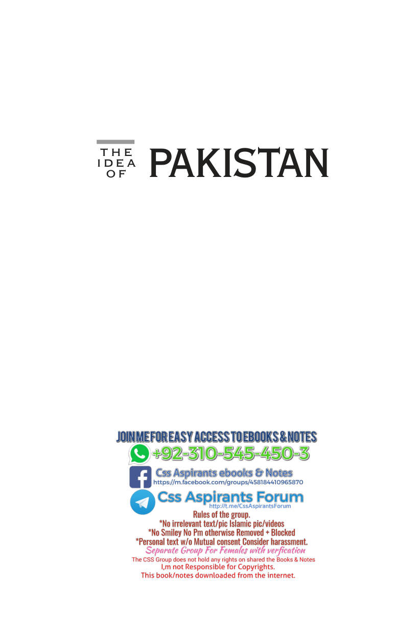 Page 2 of The Idea Of Pakistan By Stephen Philip Cohen