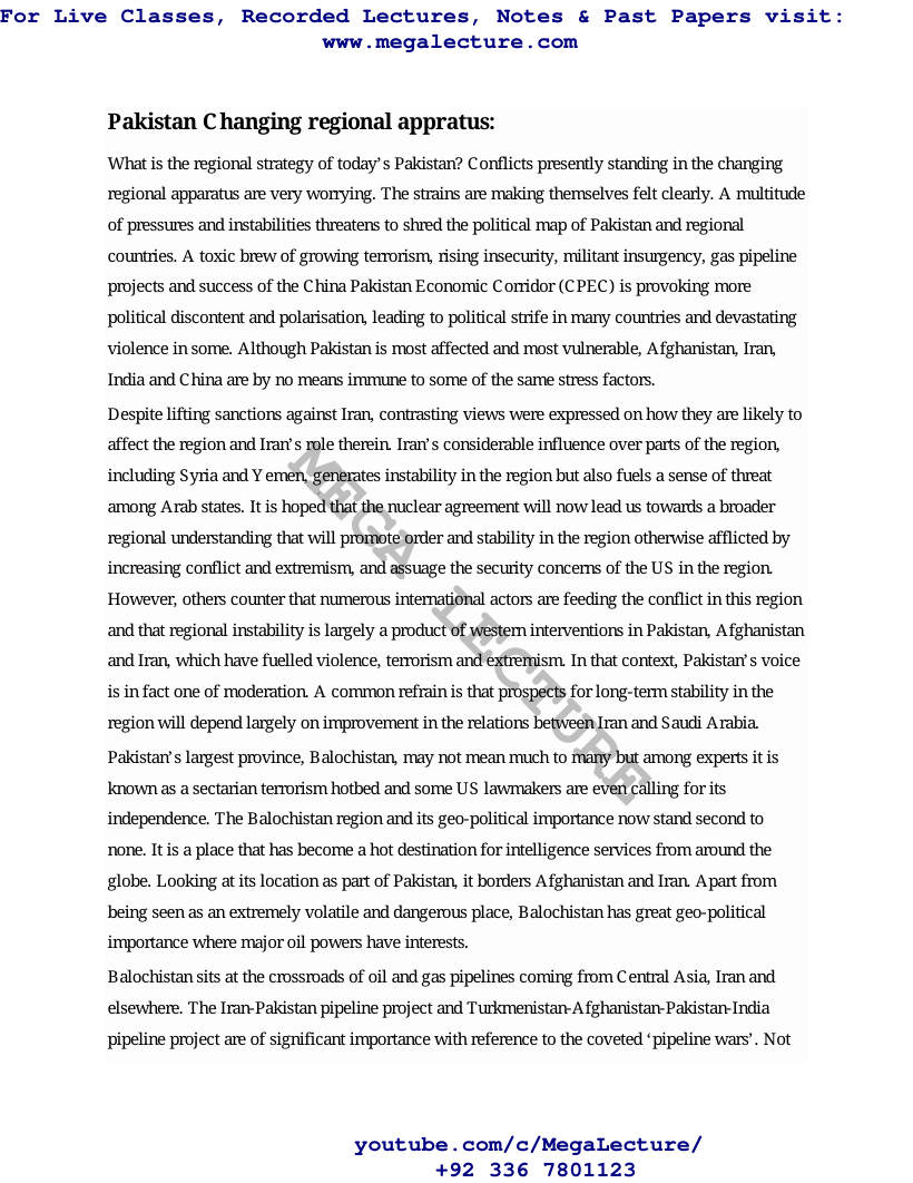 Page 2 of Pakistan Changing Regional Appratus