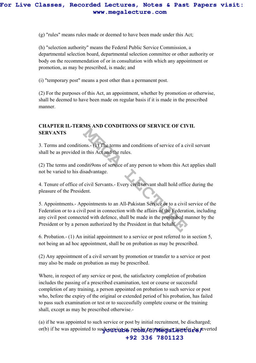 Page 2 of Pakistan Civil Servants Act 1973 Eng