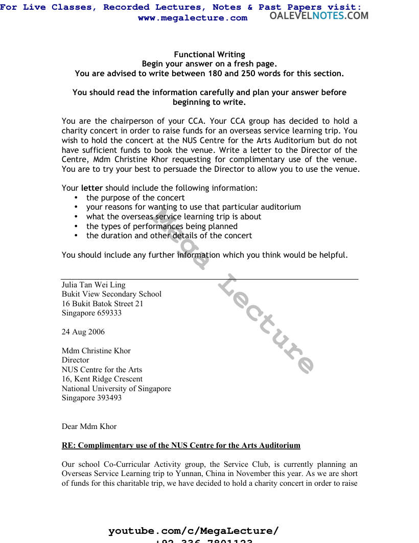 Page 1 of Sample Formal Letter 2