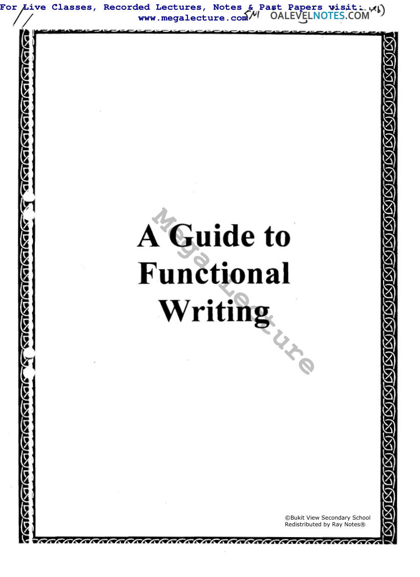 Page 1 of A Guide To Functional Writing