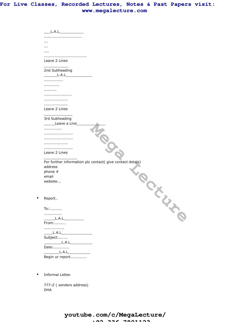 Page 2 of English Directed Writing Layout