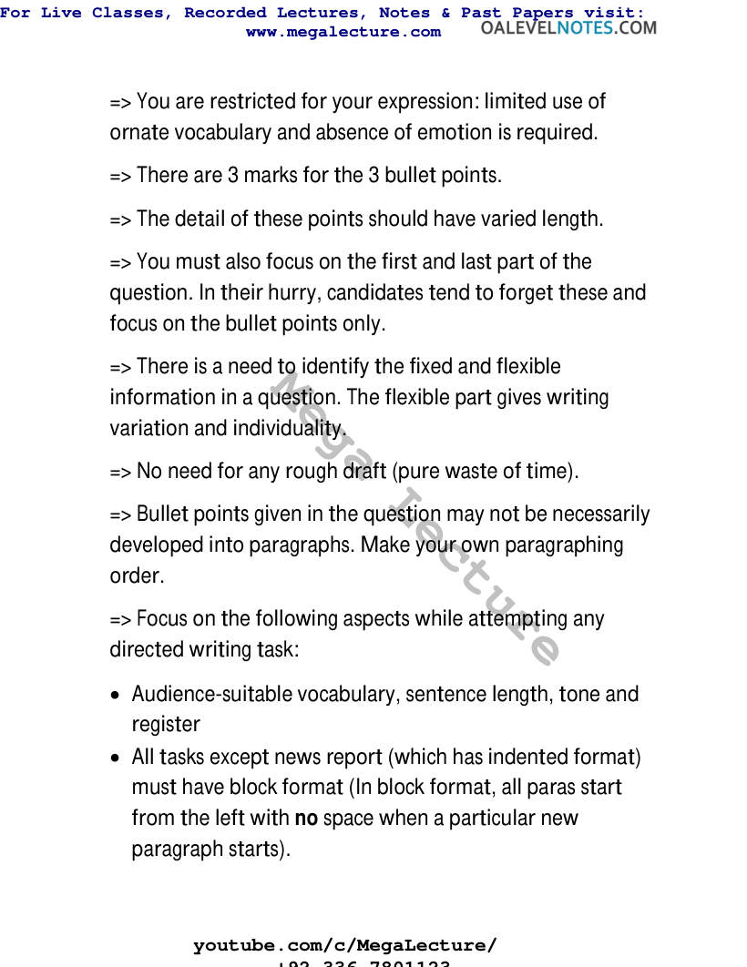 Page 2 of English Language Guidelines