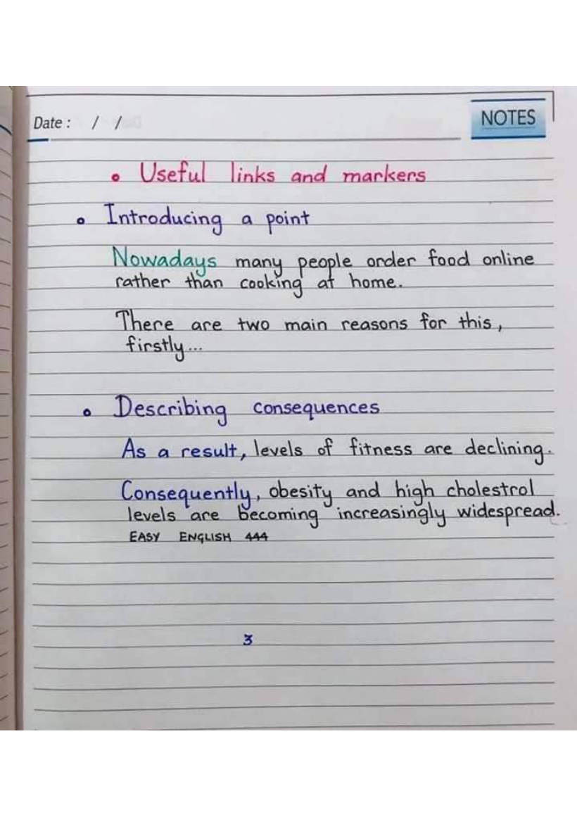 Page 2 of Essay Writing Notes