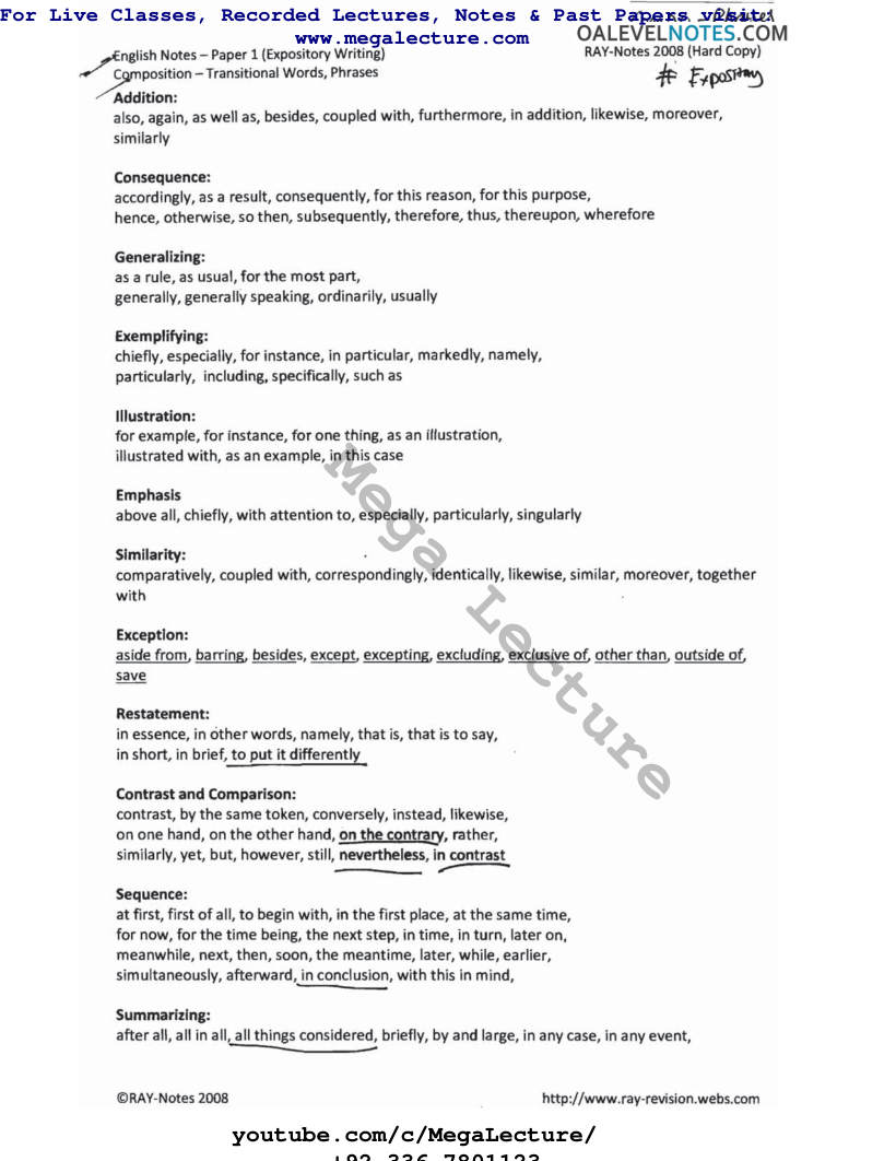Page 1 of Expository Writing Guide