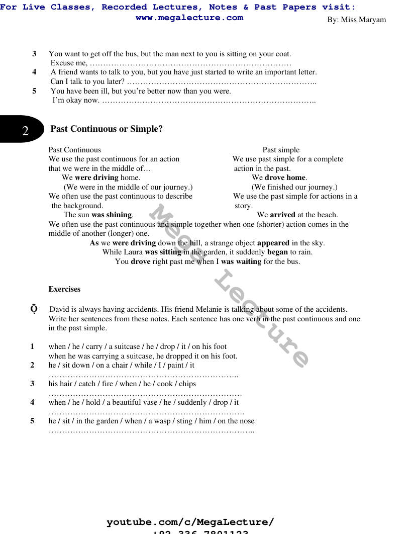 Page 2 of Grammar Practice
