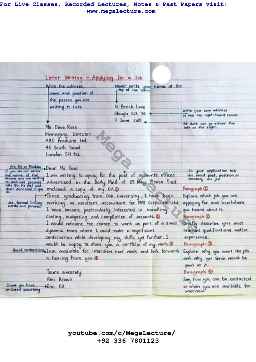 Page 2 of Letter Writing Notes