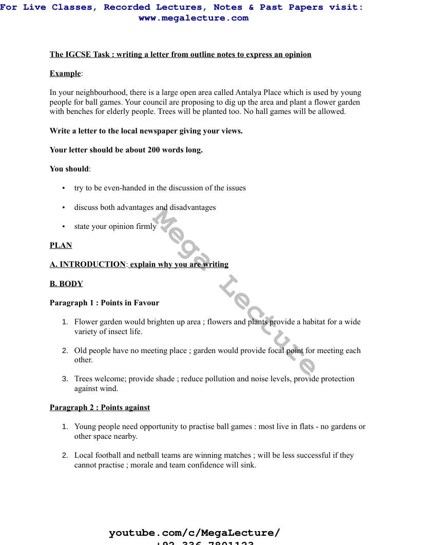 Page 1 of Report Writing