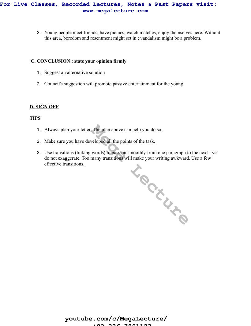 Page 2 of Report Writing