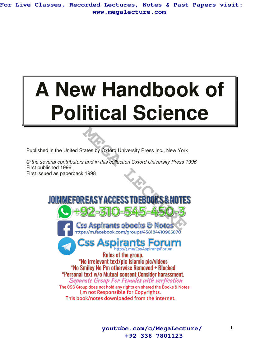 Page 1 of Political Science