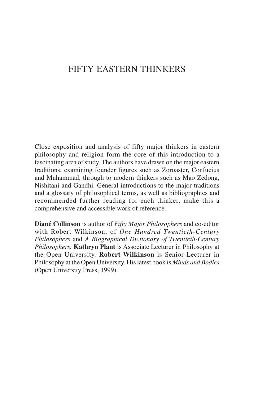 Page 2 of Fifty Eastern Thinkers