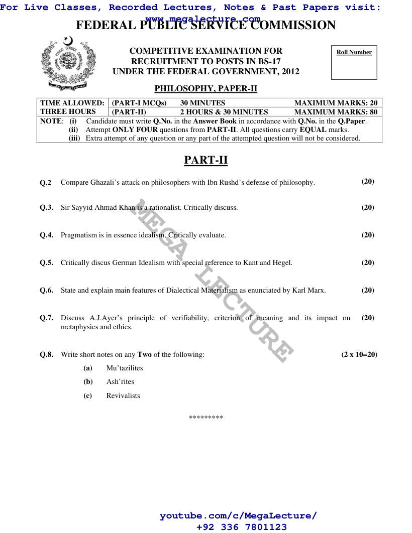 Page 2 of Philosophy I II 2012