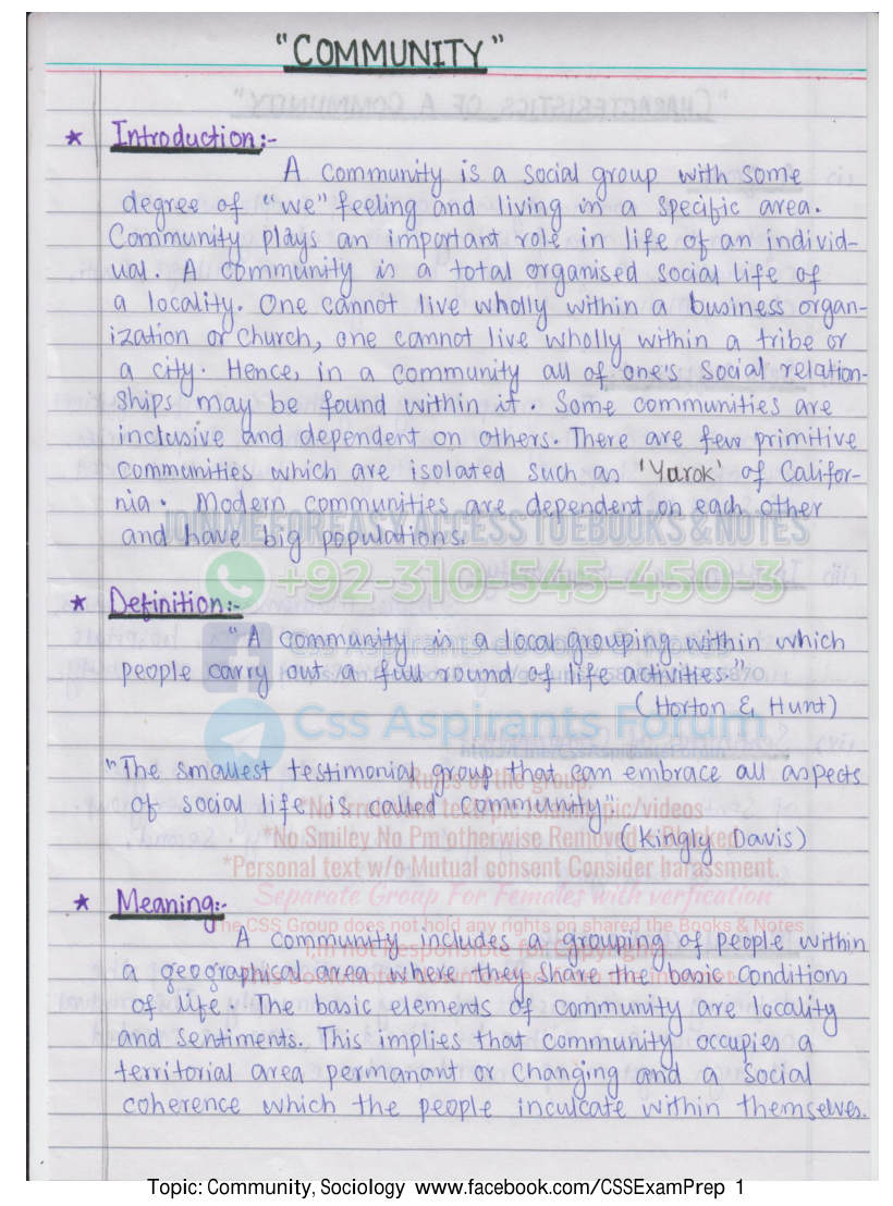Page 1 of Community Sociology
