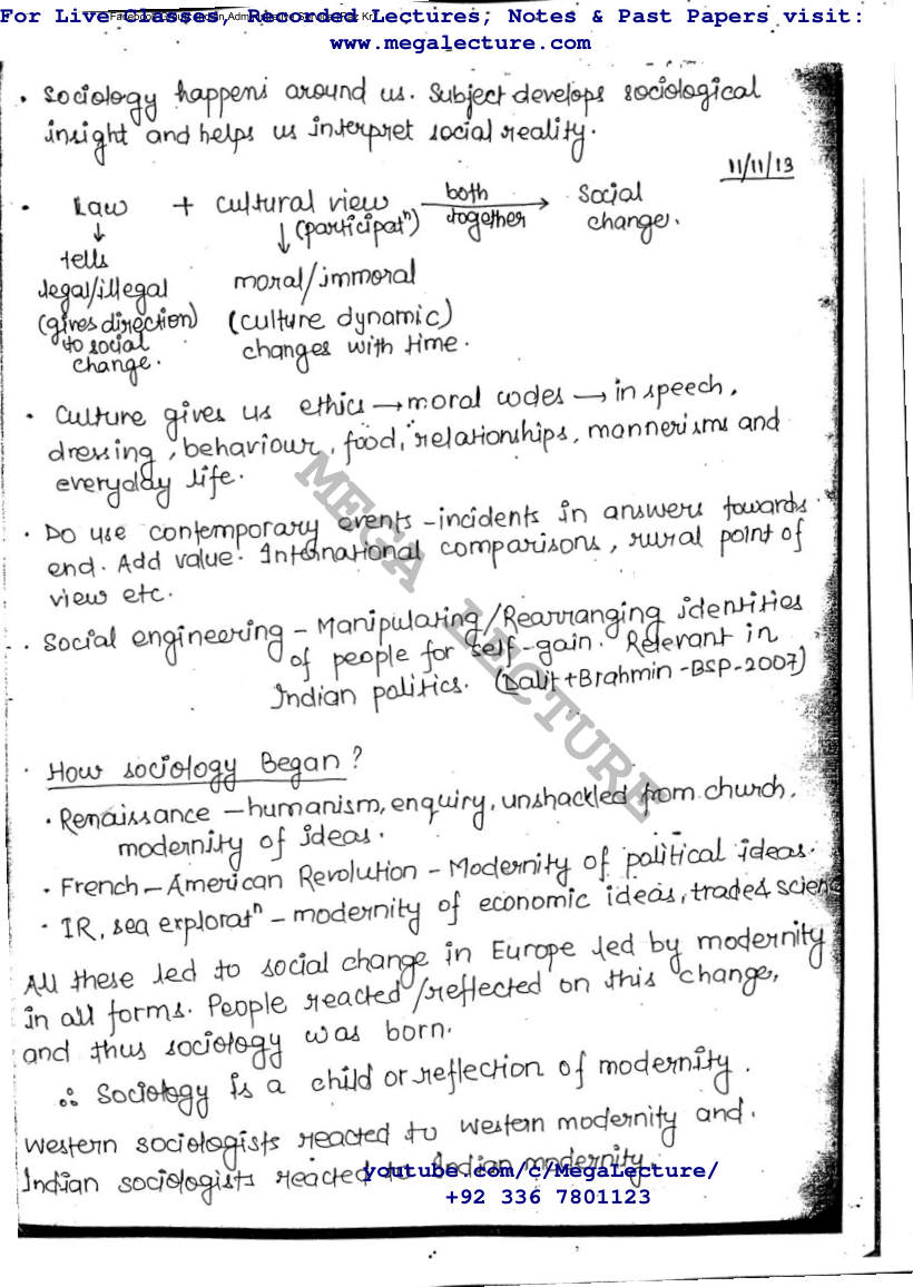 Page 2 of Sociology Notes Hw
