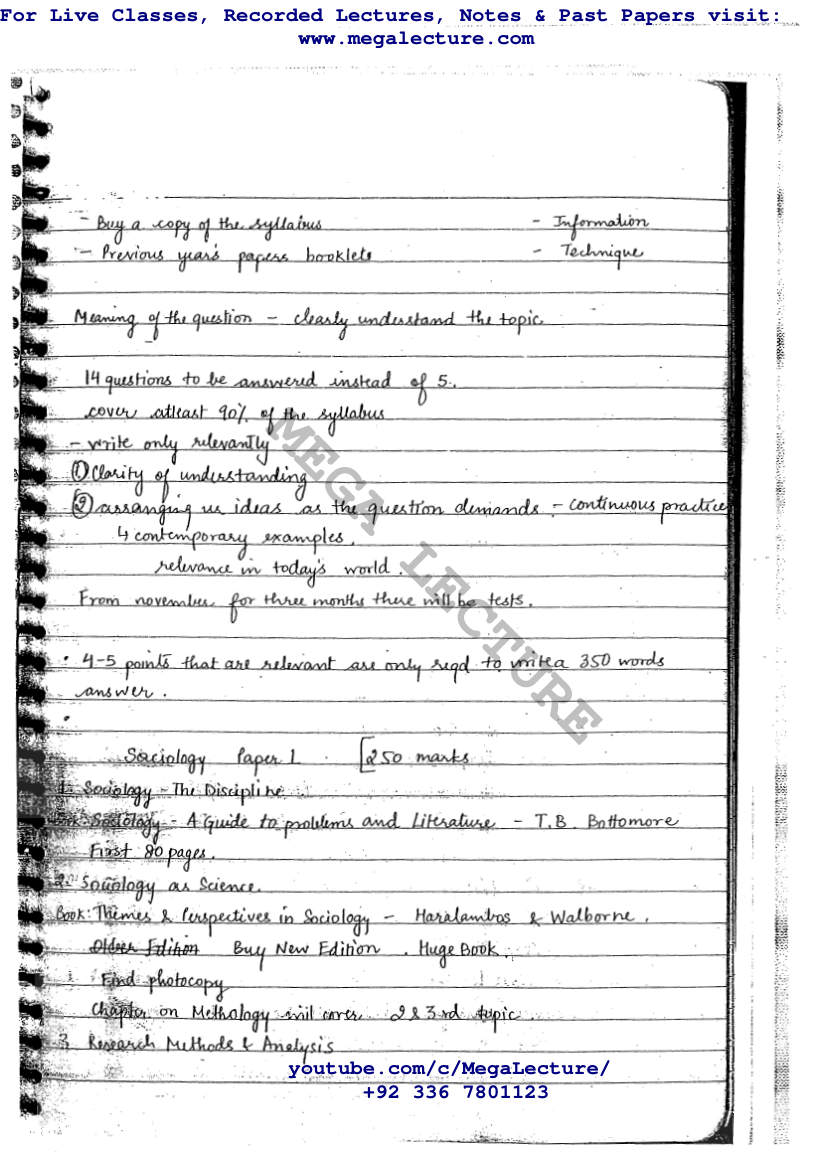 Page 1 of Sociology Notes V1