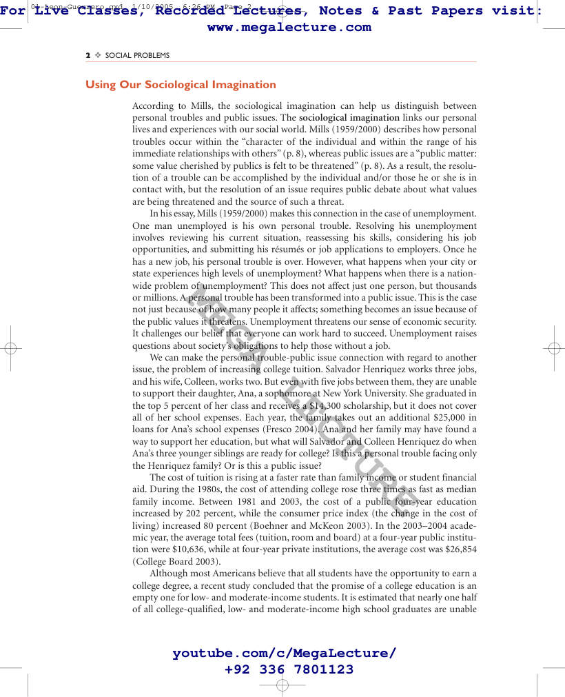 Page 1 of Sociology Leon Guerrero Chapter 1