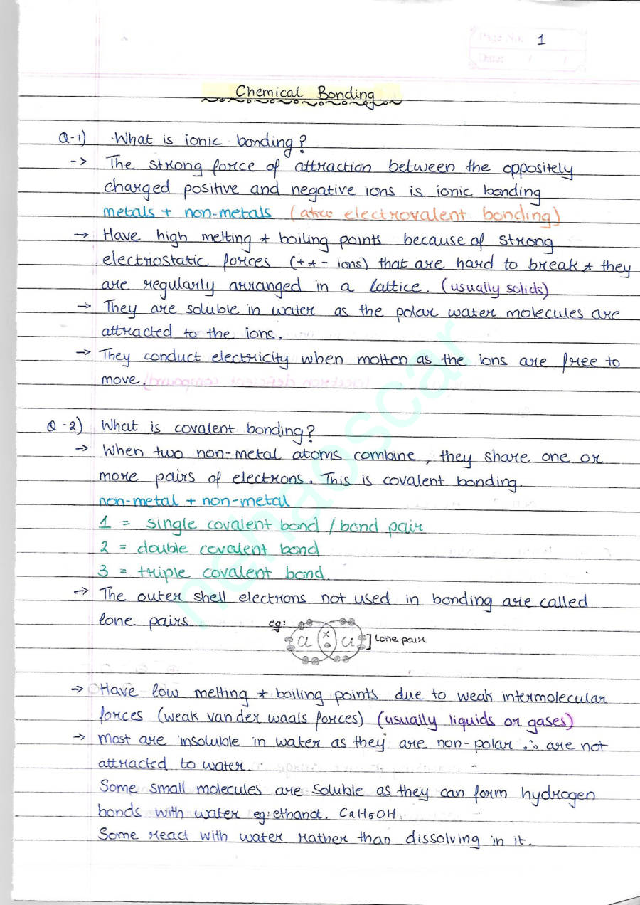Page 1 of Chemical Bonding