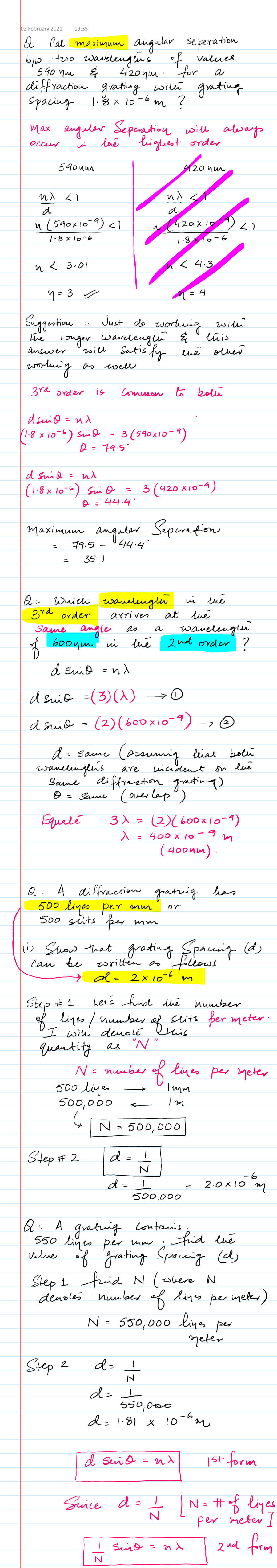 Page 1 of Calculating Angular Separation