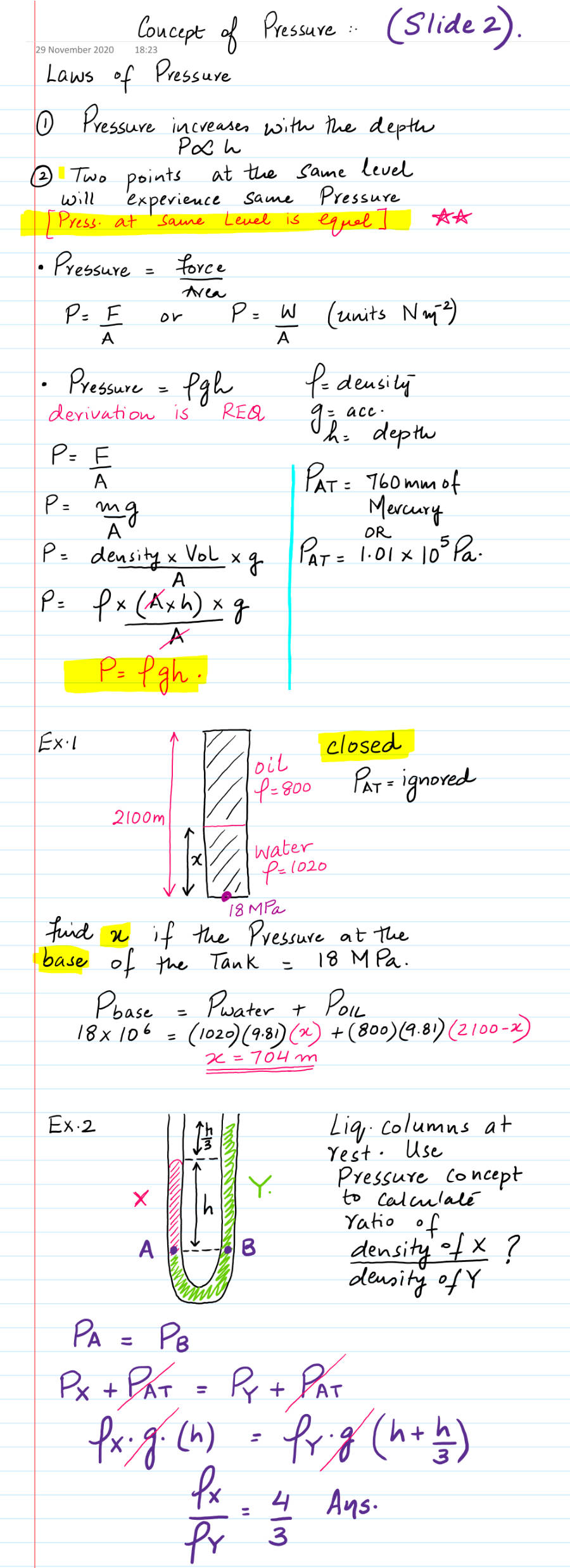 Page 1 of Concept Of PRESSURE Slide 2
