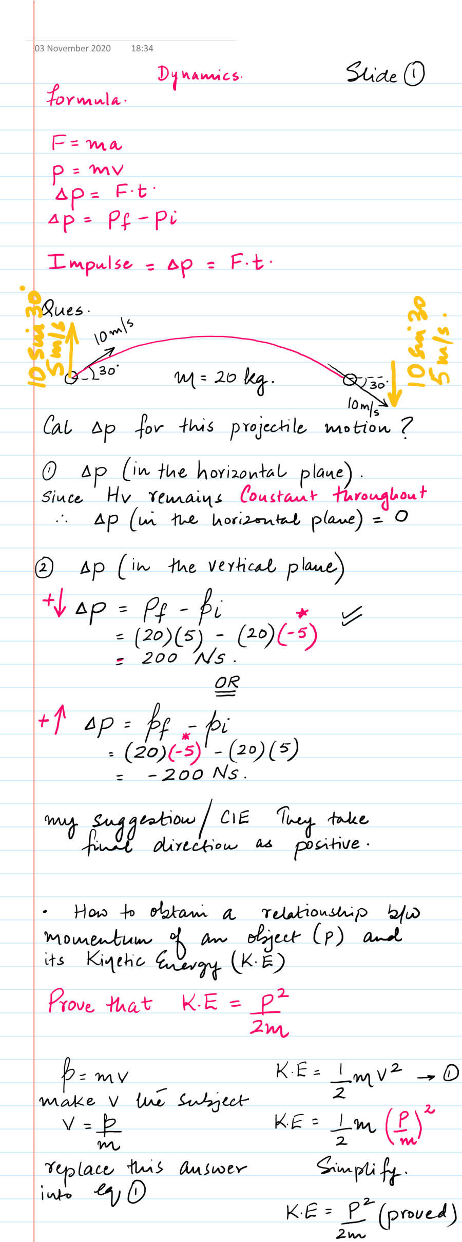 Page 1 of Dynamics Slide 1