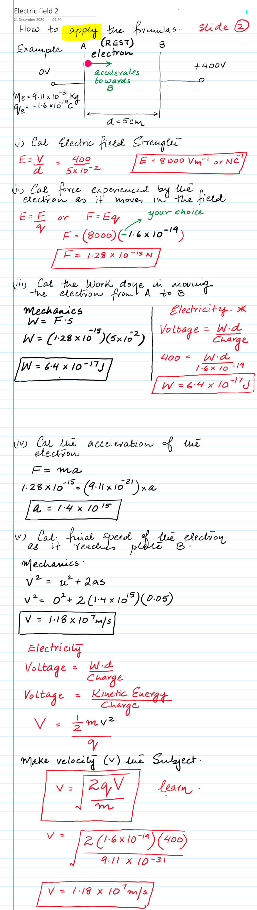 Page 1 of Electric Field 2