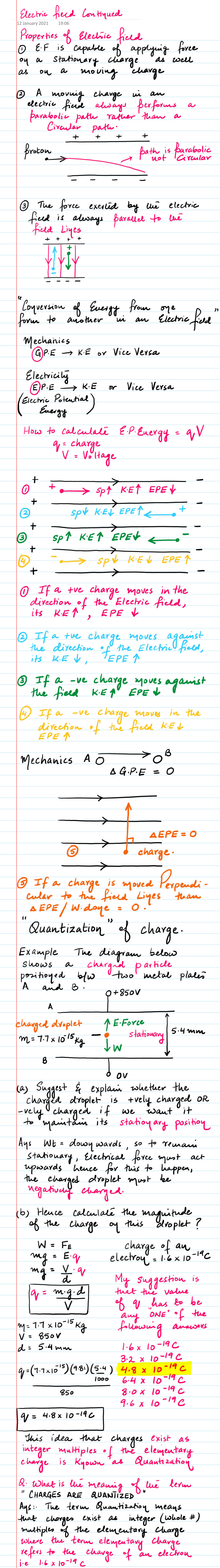 Page 1 of Electric Field Continued 2
