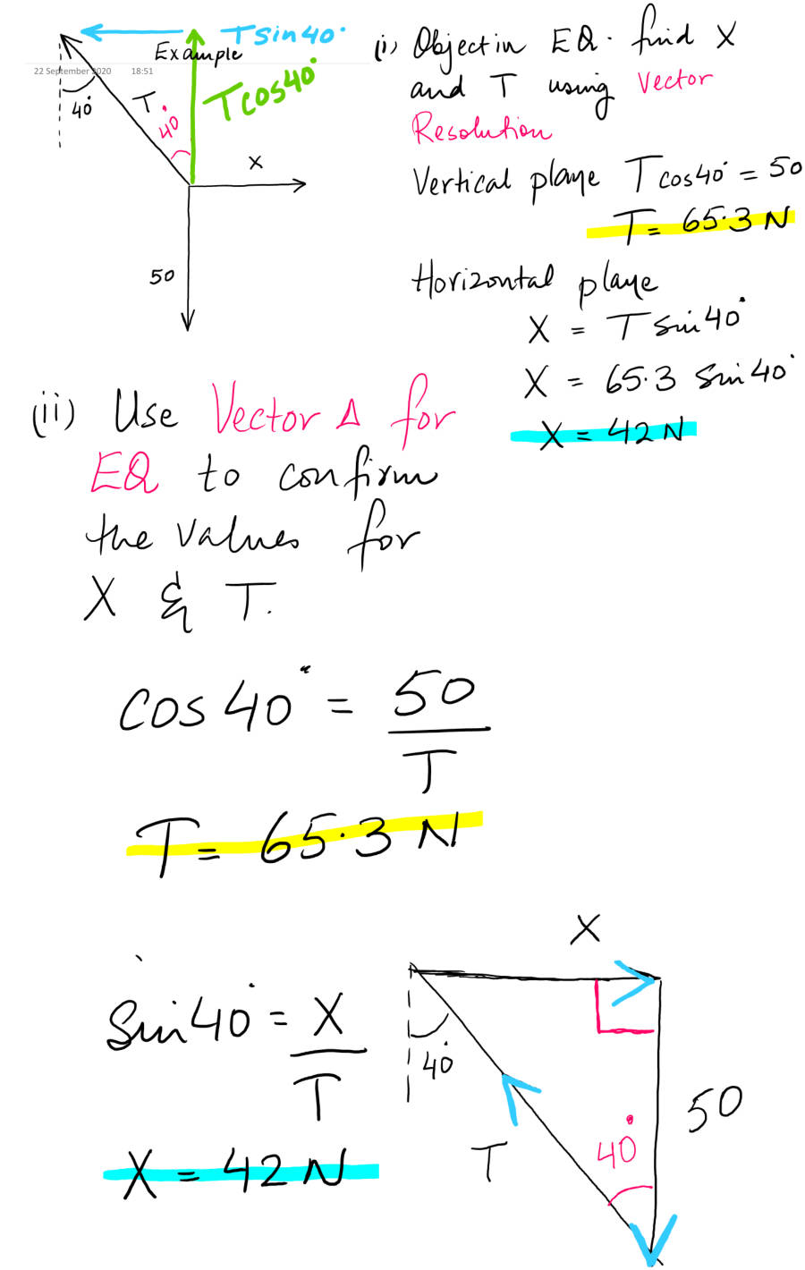 Page 1 of Example Vector Triangle Part 2